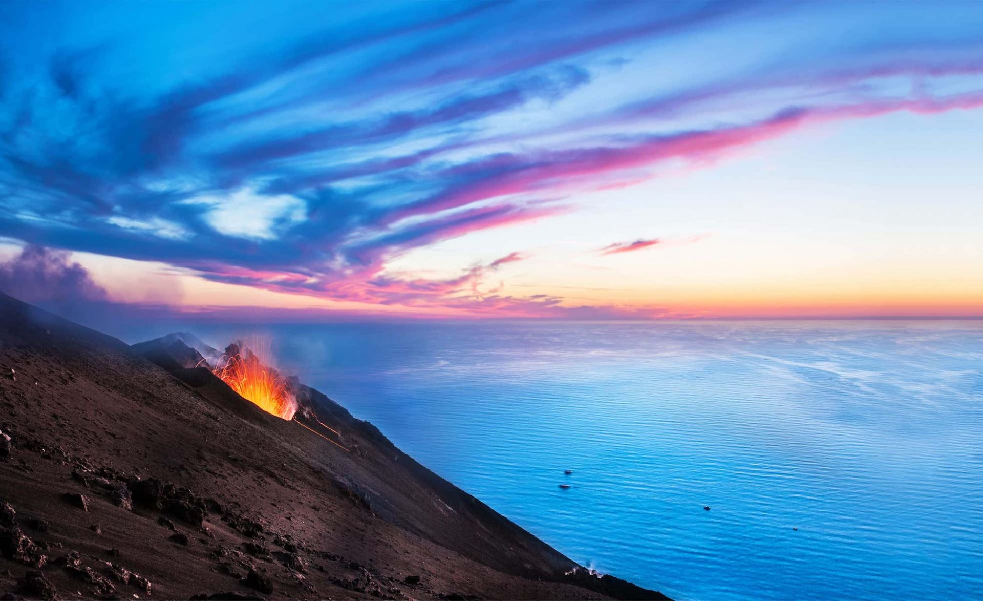 Eruzione del Vulcano Stromboli