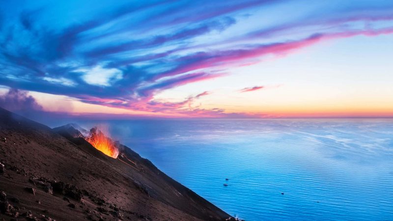 Eruzione del Vulcano Stromboli